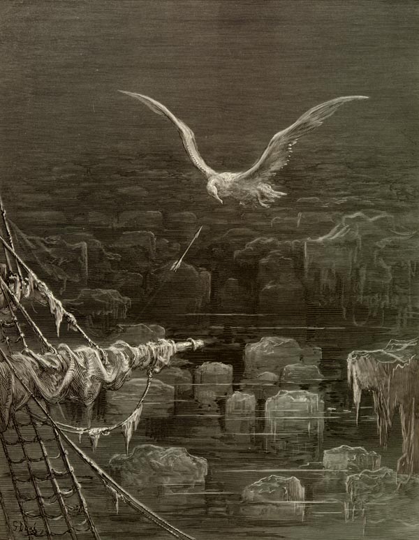“Eu matei o albatroz” ilustrado por Gustave Doré.
