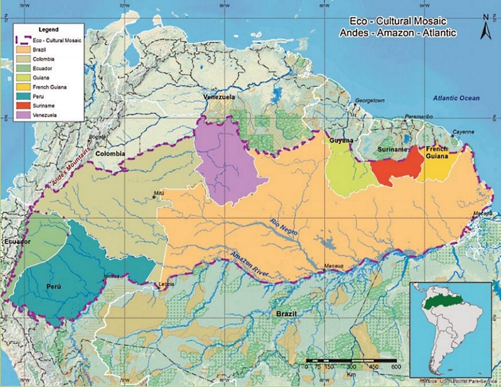 Mapa da proposta do corredor AAA. Imagem: Fundação Gaia Amazonas.