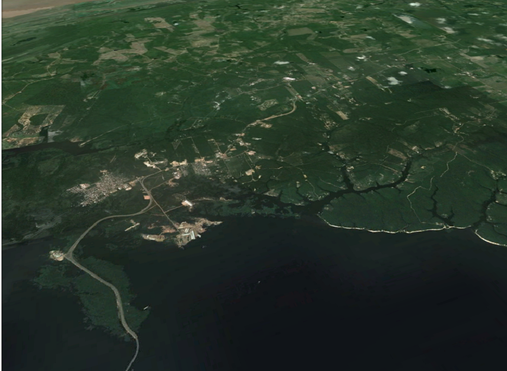 Crédito: imagens Reprodução/Google Earth - atenção, em todas as imagens, para facilitar a visualização dos mapas, o sul está acima e não abaixo como de costume