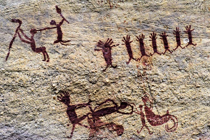 Pinturas rupestres da Serra da Capivara, PI.