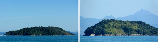 Ilhas localizadas na Esec Tamoios (Fotos: Divulgação)