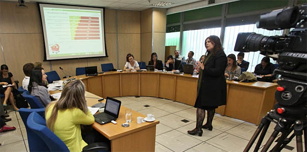 Samyra Crespo apresenta resultados de pesquisa durante coletiva de imprensa. (Foto: Martim Garcia/MMA)