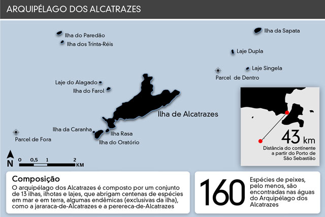 Resultado de imagem para ilhas alcatrazes mapas