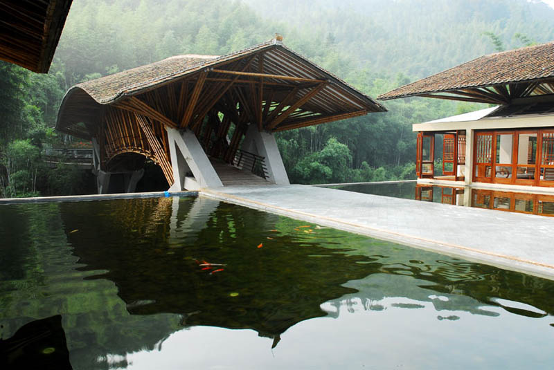 Eco-lodge Crosswaters, na China. Foto: Acervo Simón Velez