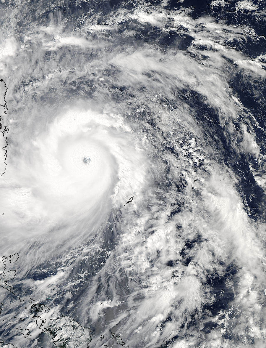 O Haiyan se aproxima das Filipinas em imagem registrada pelo satélite Aqua no dia 6 de novembro. Crédito: NASA Goddard MODIS Rapid Response Team