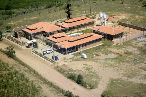 Visão aérea da da nova sede da Estação Ecológica Guaxindiba, no Rio de Janeiro. Foto: divulgação