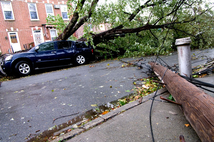 Estragos do furacão Sandy no bairro de Astoria, Nova Iorque, 2012. Crédito: Exploring the Right Brain
