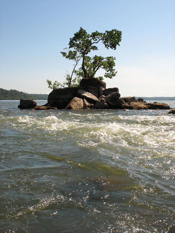 Corredeiras do Uruá. Outro possível local onde poderá ser instalado a hidrelétrica. Foto: Gilberto Nascimento Silva.