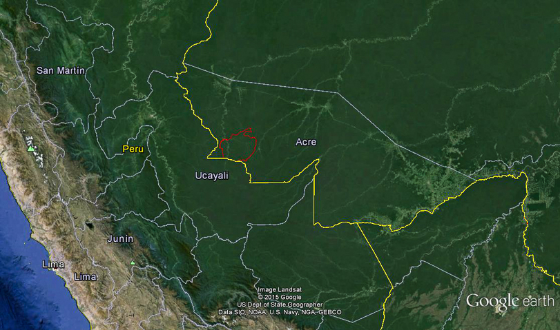 Visualização do Alto-Juruá.Foto: Google Earth