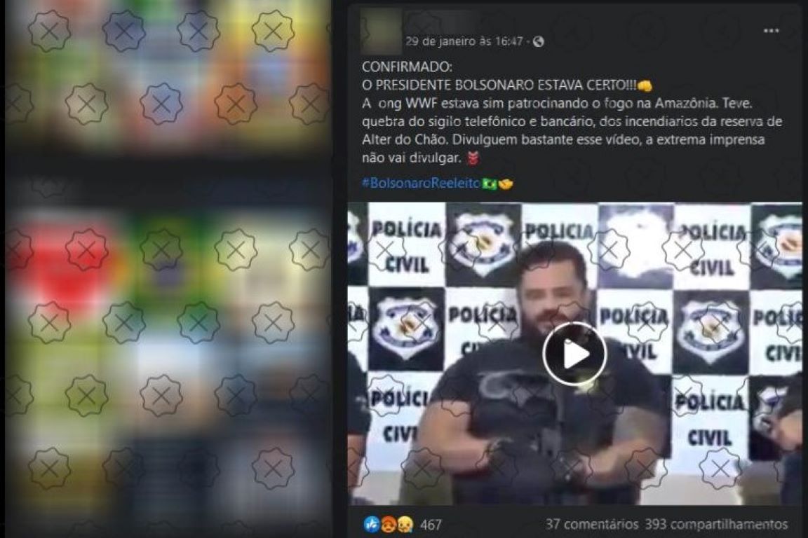 Vídeo espalha fake news sobre caso dos brigadistas em Alter do Chão