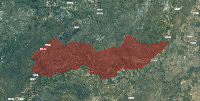 Área proposta para o Parque Estadual de São Bartolomeu | Clique para ampliar.