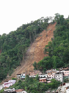 Morro da Carioca após o deslizamento de terra que deixou 21 vítimas. Foto: Rafael Ribeiro (SAPE)