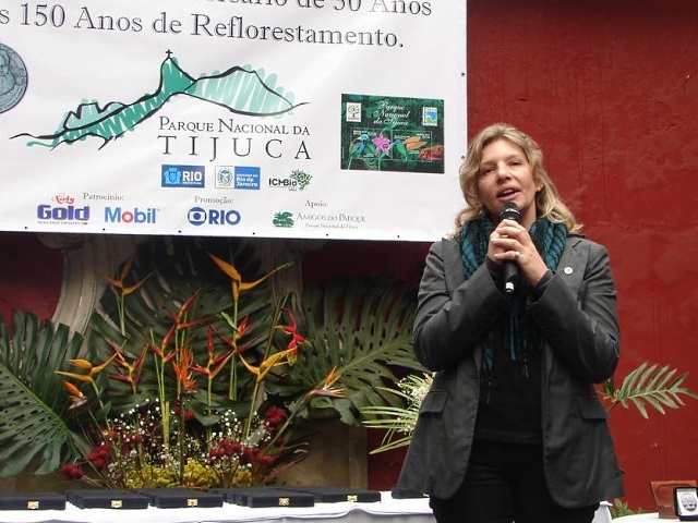 Silvana Canuto na festa de 50 anos do Parque Nacional da Tijuca, em 2011. Foto: Loscar/Blog PNI.