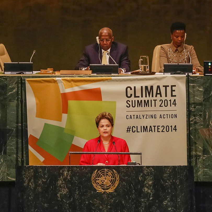 Presidente Dilma, durante discurso na Cúpula do Clima na ONU. Foto: Roberto Stuckert Filho/PR.